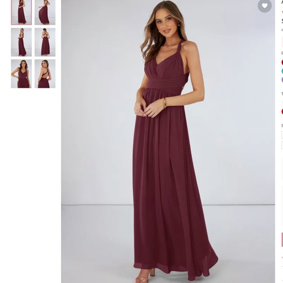 Azazie Dresses & Skirts - Azazie Burgundy Bridesmaid Dress